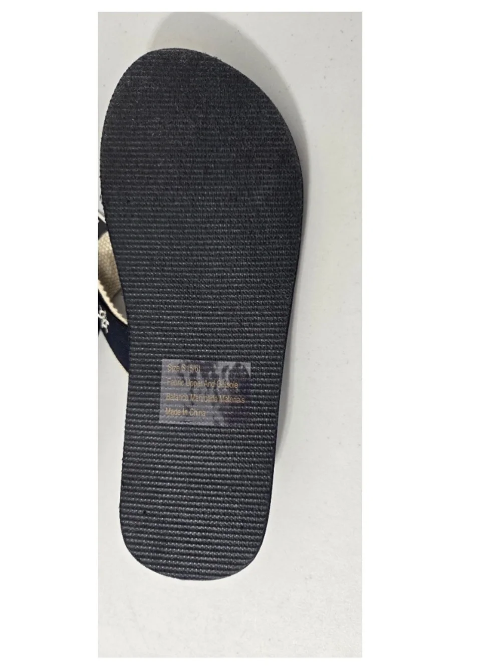 New West Loop Flip Flops Womens Small 5 6 Blue Tan Nautical Sandals Shoes NWT